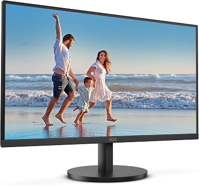 AOC 27B3HM 27 Inch FHD Monitor, 75 Hz, VA, 4 Ms, FreeSync, Low Blue Light, Flicker Free, Frameless Design, 1920 x 1080, 250 Cd/M, HDMI, VGA