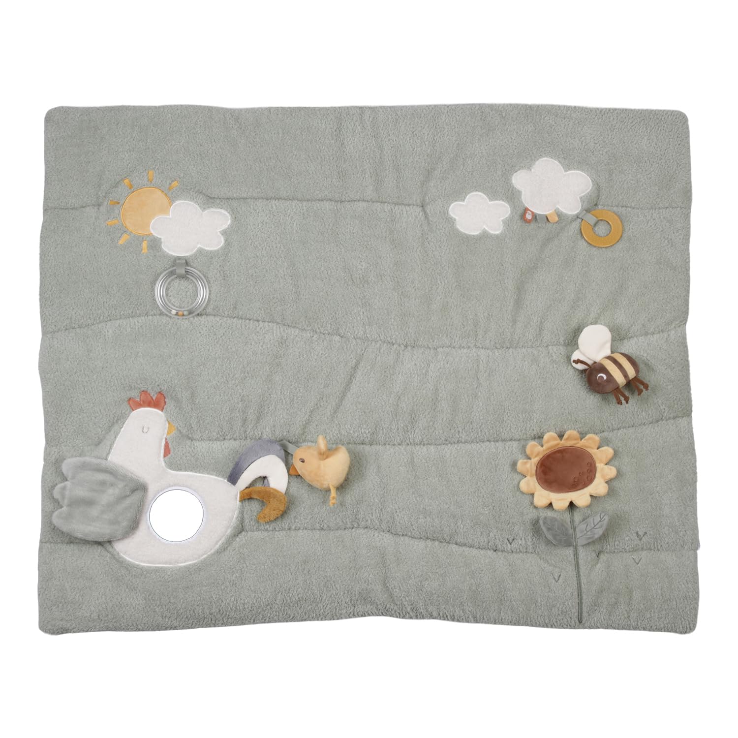Little Dutch 8808 Little Farm - Alfombra para Parque Infantil (80 x 100 cm), Color Verde Pequeña Granja
