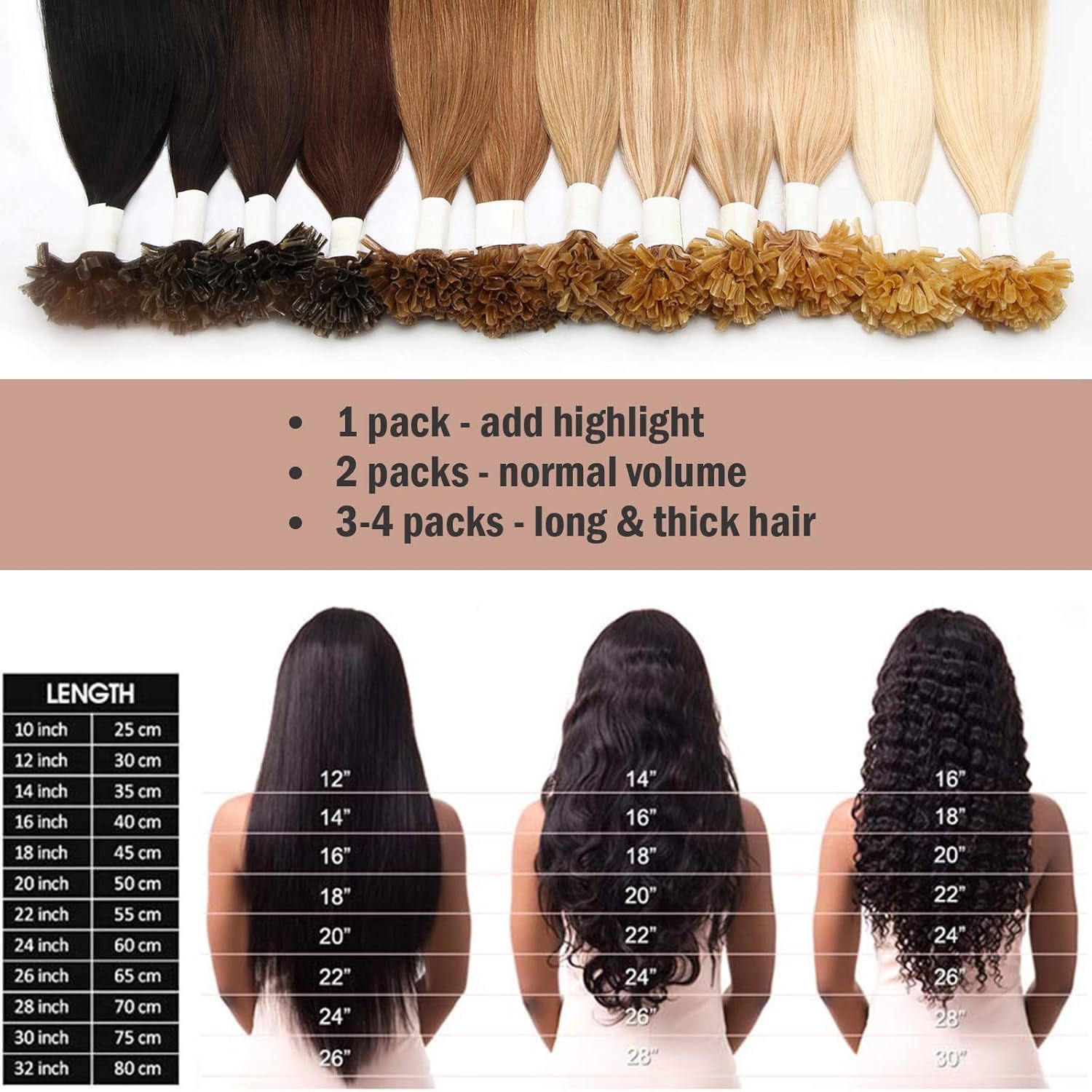 MY-LADY Echthaar Extensions Bondings 60 cm #12P613 Goldbraun&blond, Keratin U-Tip Remy Echthaar Highlight Haarverlängerung, 50 Strähne 1g/s 50g