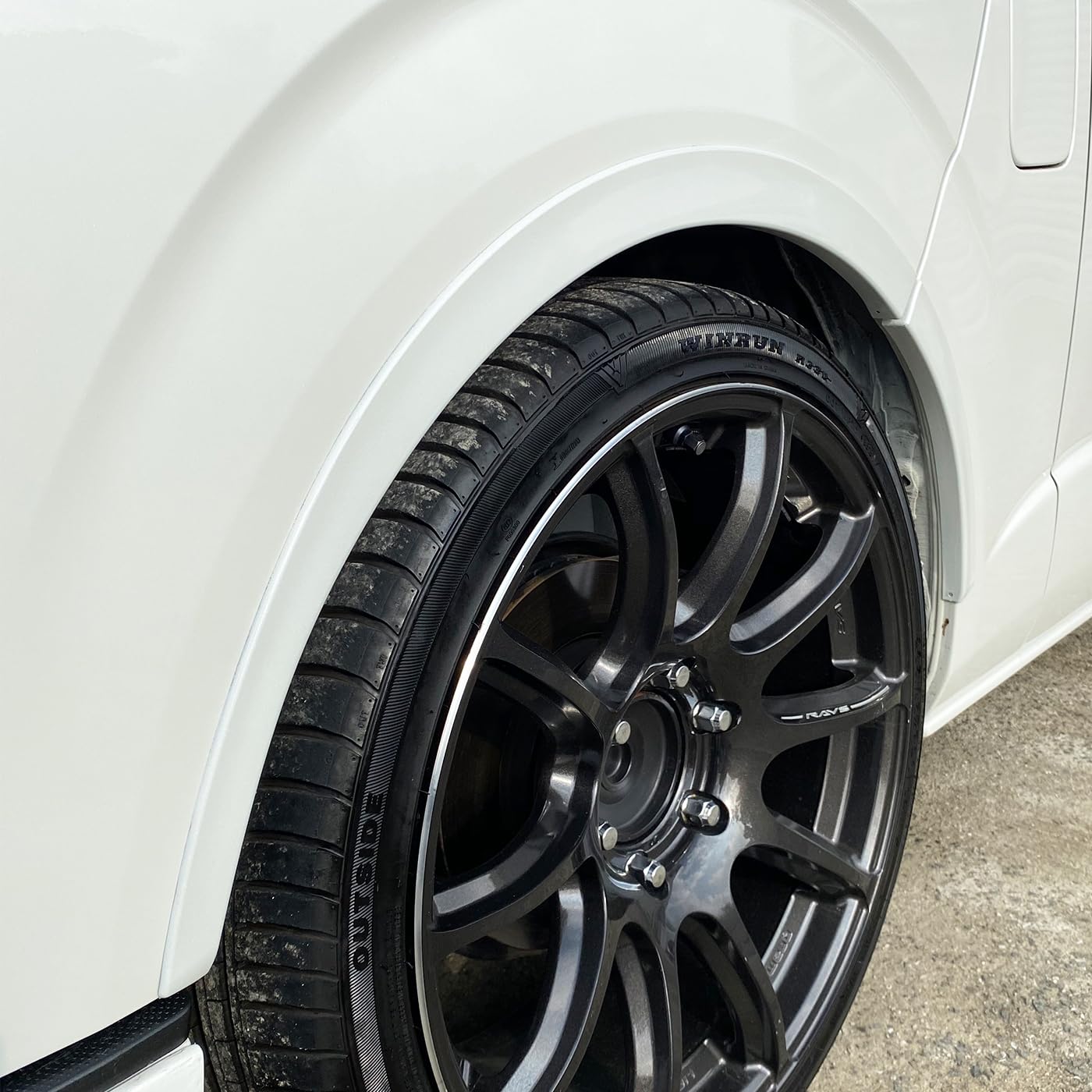 Amazon | ハイエース 車検対応 オーバーフェンダー スタイリッシュ 
