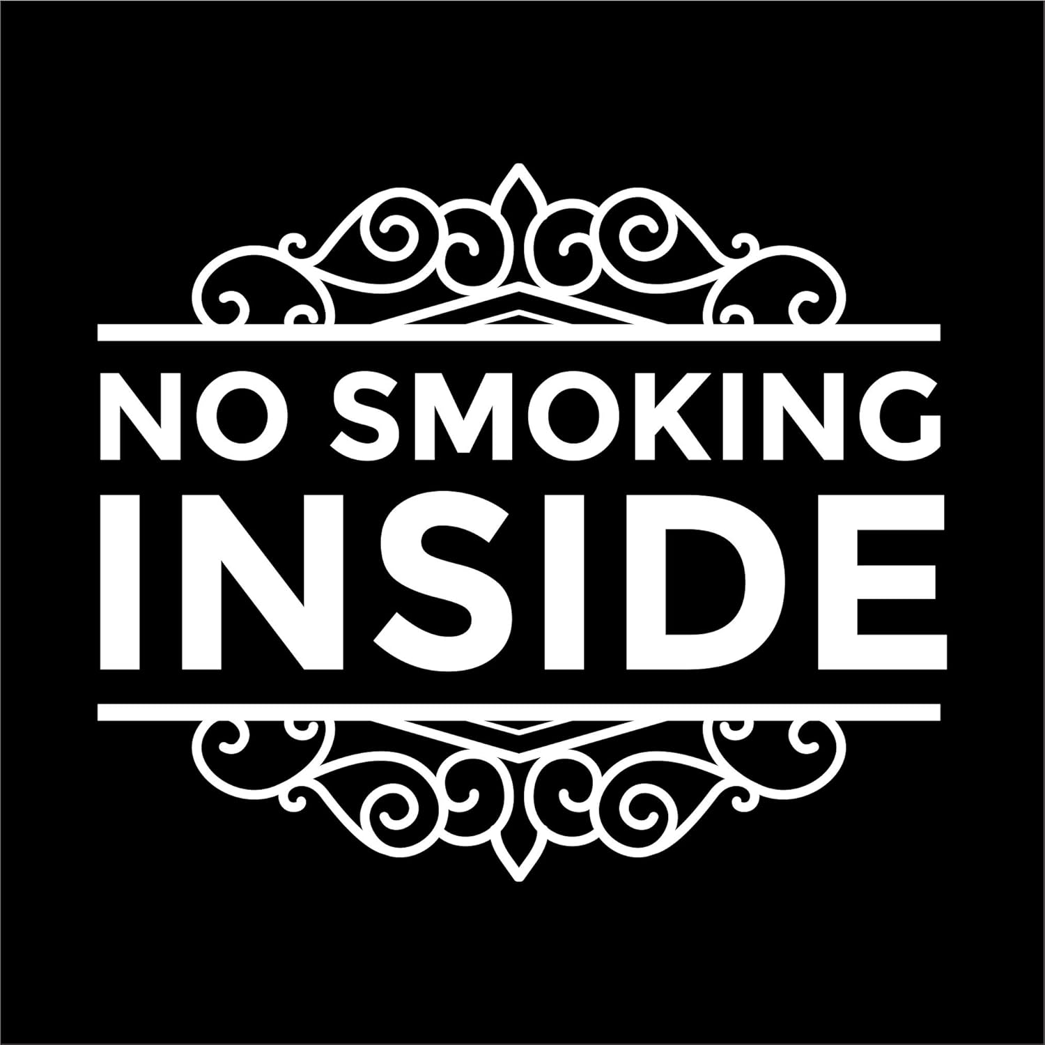 No Smoking Inside Decal Sticker - Business Sign - Door Store Window Decal - Multiple Sizes and Colors - Die Cut No Background (Light Green, 20" Wide)