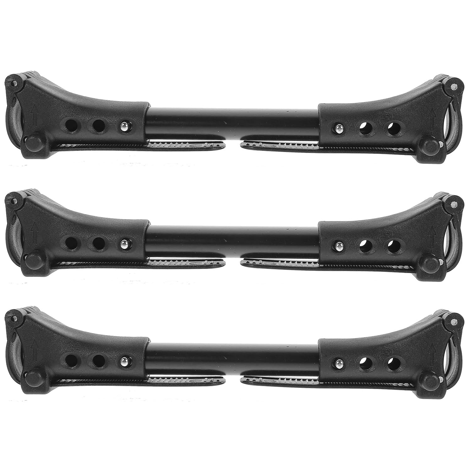 Adjustable Stroller Connectors, 3pcs Sturdy Aluminum Stroller Linker for Twin Travel Lightweight Double Adapter Clips Compatible with Most Umbrella Jogging, Black