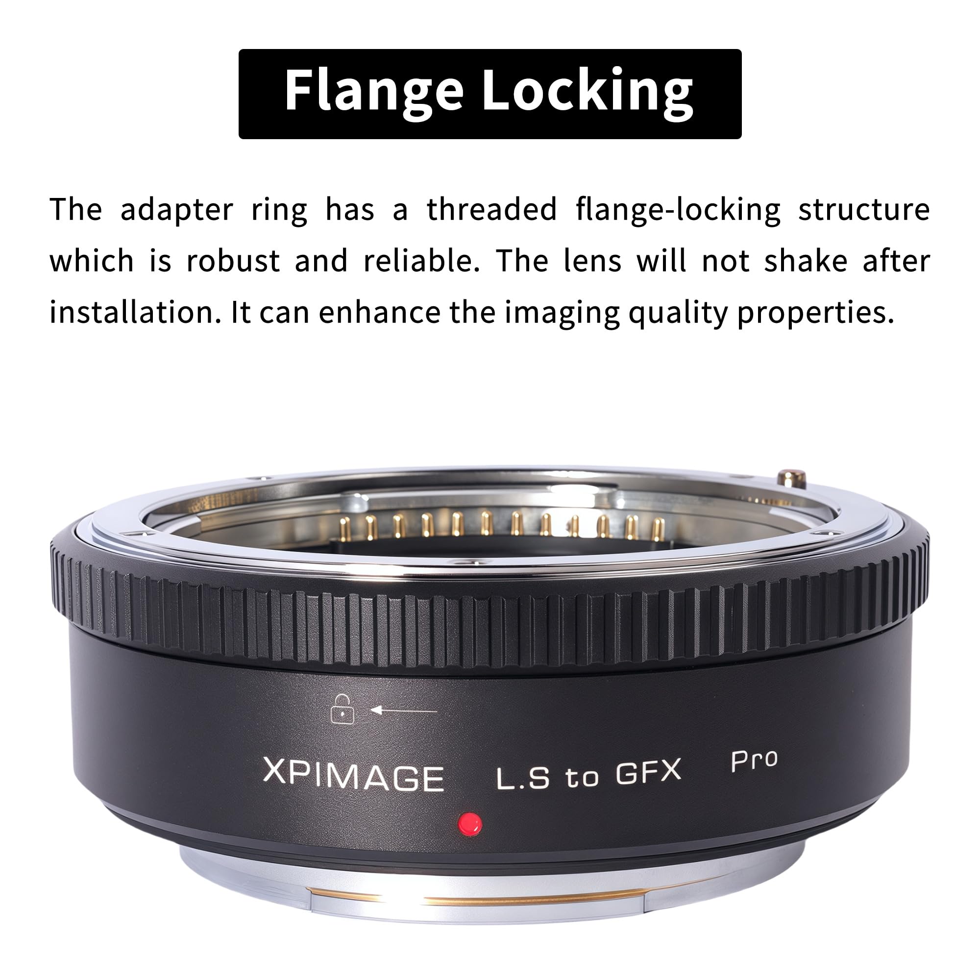 Anello adattatore per obiettivo elettronico compatibile con obiettivo Leica S per fotocamera Fujifilm GFX GFX50 GFX100 Auto