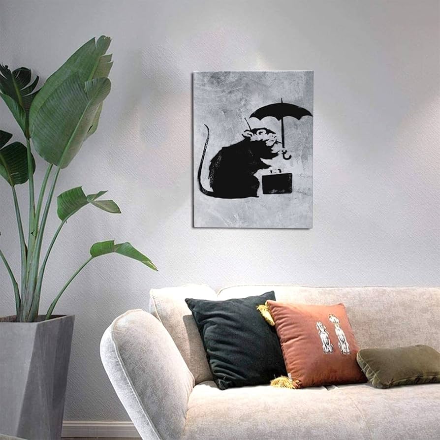 Amazon.co.jp: アートパネル バンクシー Banksy ネズミ アート