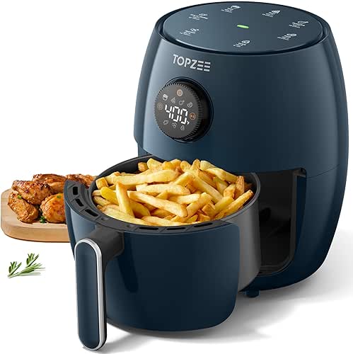 Small Compact Air Fryer, 2.1QT, 4-in-1 Small Mini Airfryer, Bake,