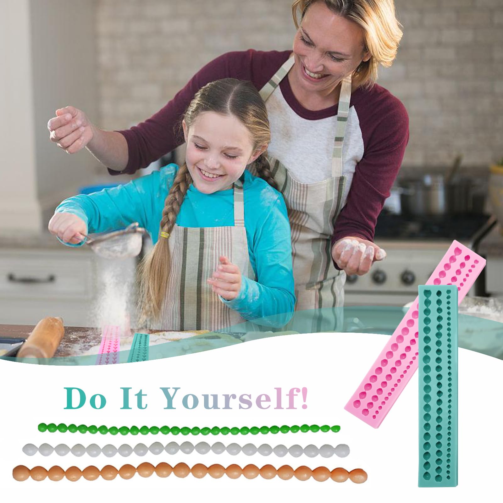 Moule En Silicone Alimentaire Forme Corde Tricot - Pour Pâte à Sucre, Chocolat, Fondant - Déco Gâteaux DIY