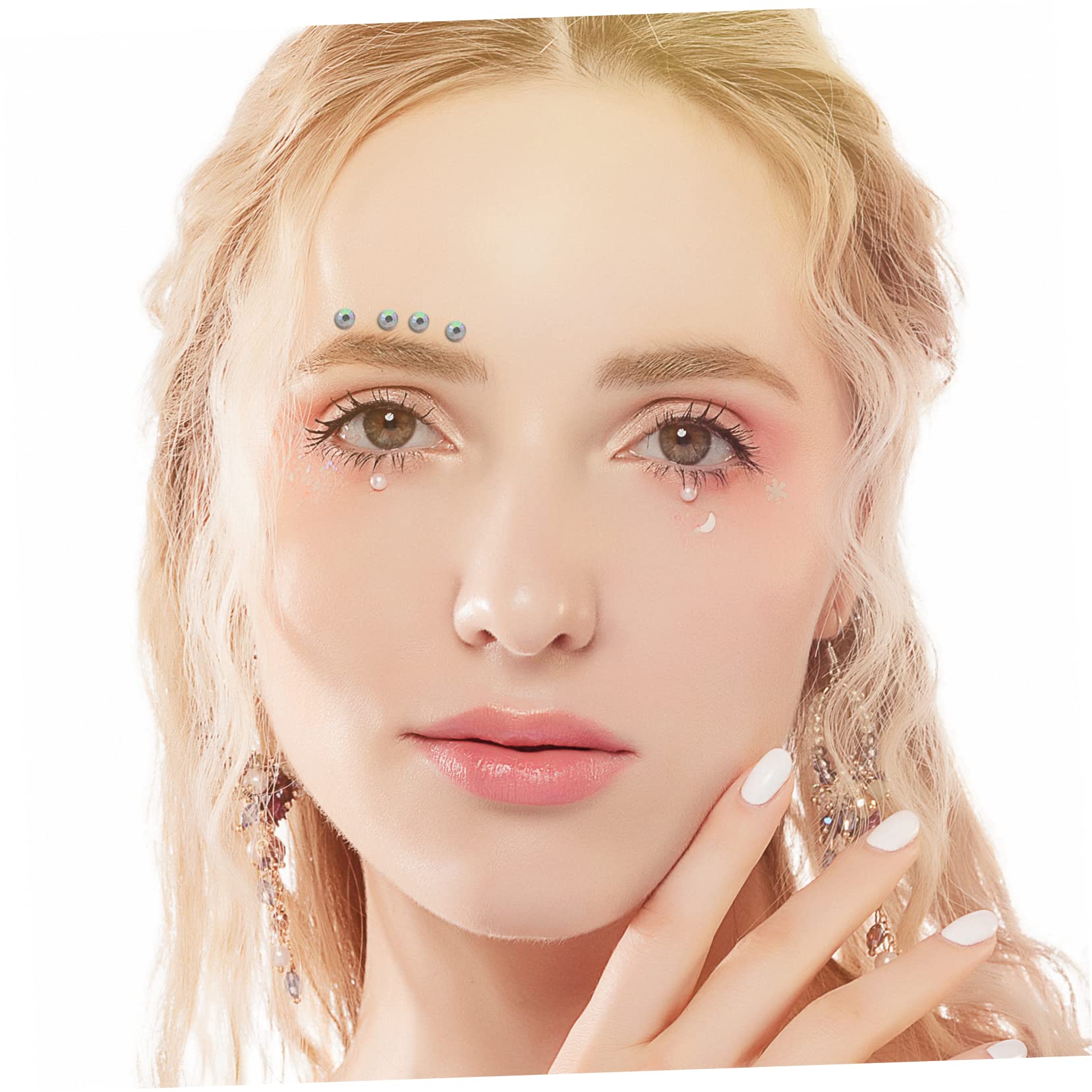 4 Set Di Gemme Per Gli Occhi Per Il Trucco Adesivi Gioiello Per Il Viso Adesivi Lucidi Per La Decorazione Del Corpo E Dellabbigliamento 6 Fogli * 4