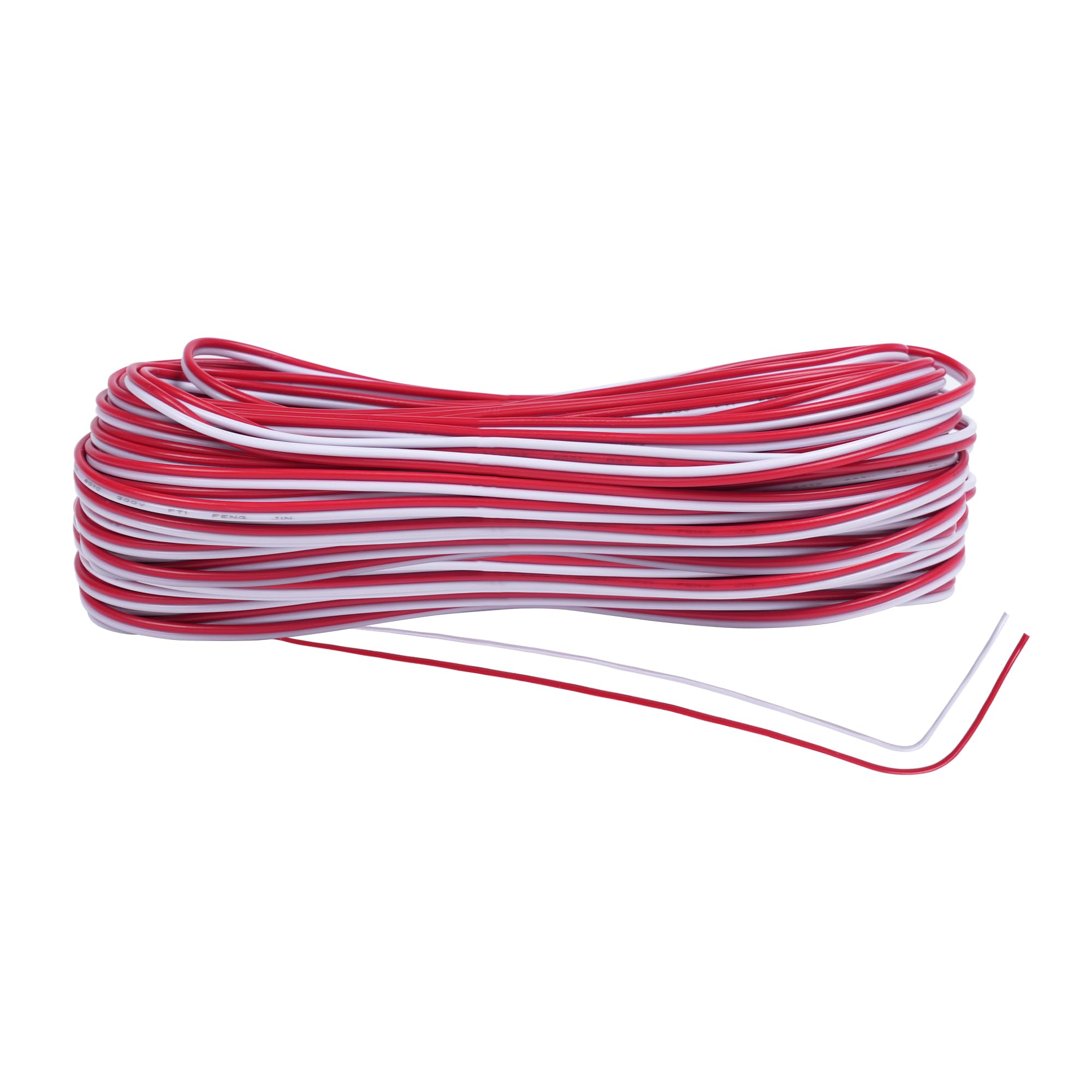 PWEOW Door Bell Wire 24/2 Awg, 50Ft, Universal Garage Door Wire for Intercom, Doorbell, Thermostat Controllers, Smart Switches, Anti-Theft, Smoke Alarms, etc