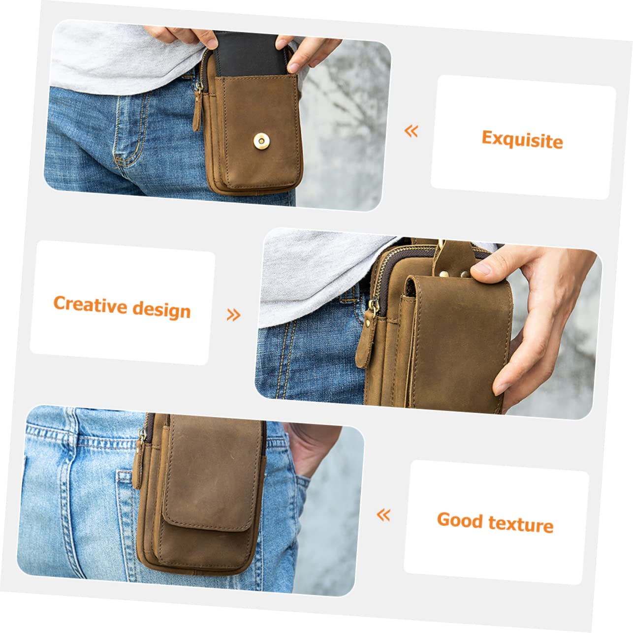 Pochette Ceinture Téléphone Portable Étanche Multifonction Sacoche avec Porte Clés pour Randonnée Camping Cyclisme Voyage Protection Antichoc et Résistante