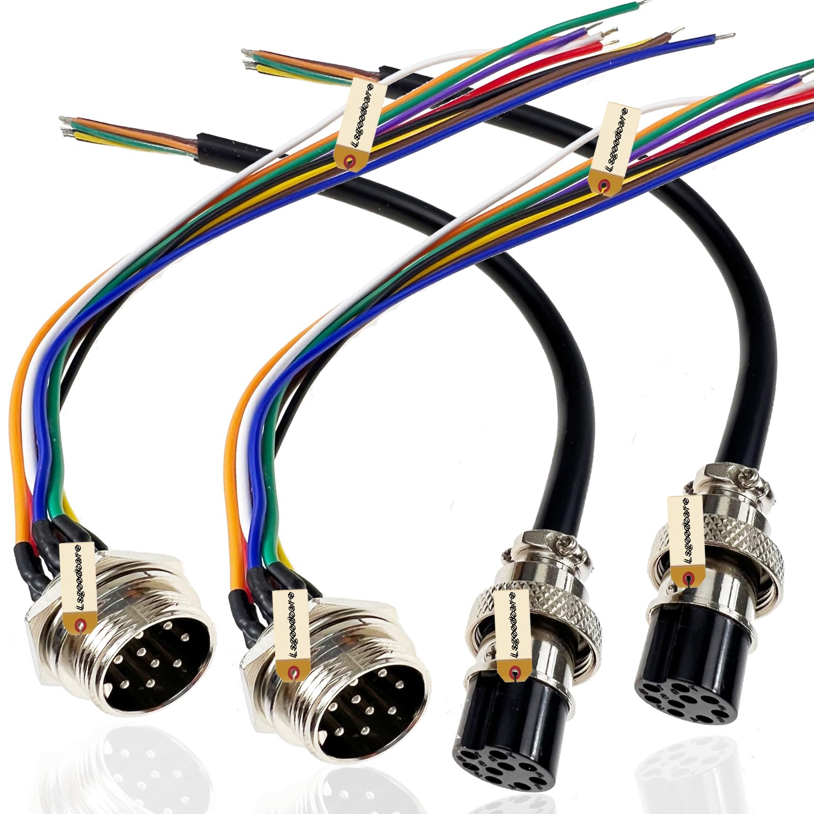 Amazon.com: Lsgoodcare 2Pcs GX16-9Pin Female & 2Pcs Male Aviation
