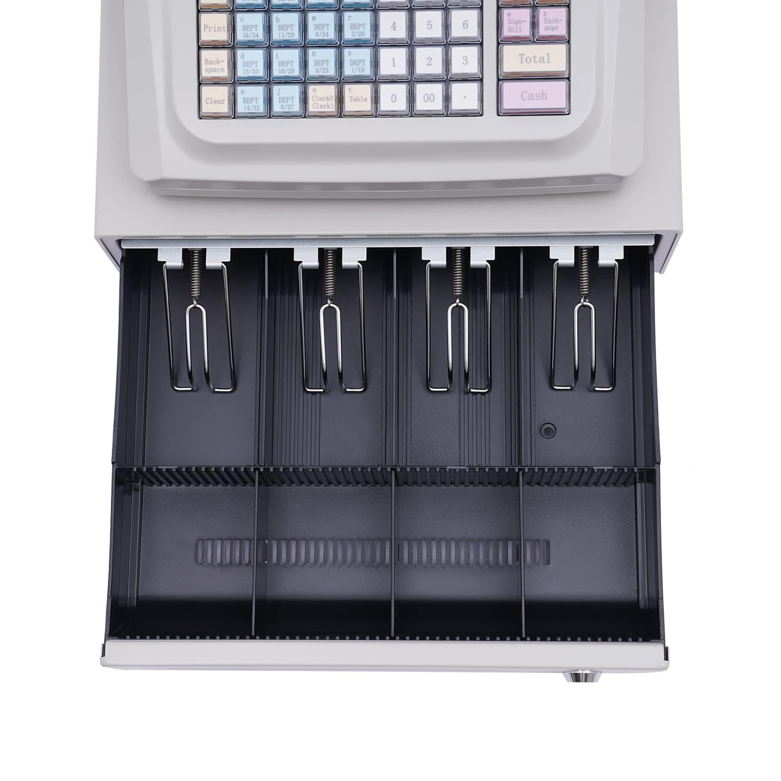 Caja registradora electrónica, Caja registradora para pequeñas Empresas, Sistema TPV, 48 Teclas, Caja registradora LED Digital, para restaurantes, supermercados, comercios minoris