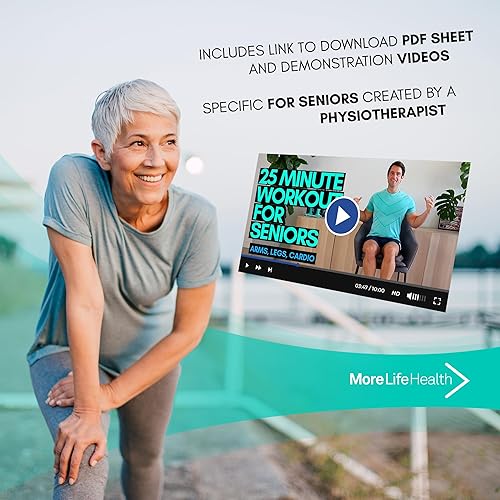 Miniatura 5 de Bandas de resistencia para personas mayores - Banda de ejercicio para mejorar la movilidad y la fuerza - Ejercicios de pie y silla para personas