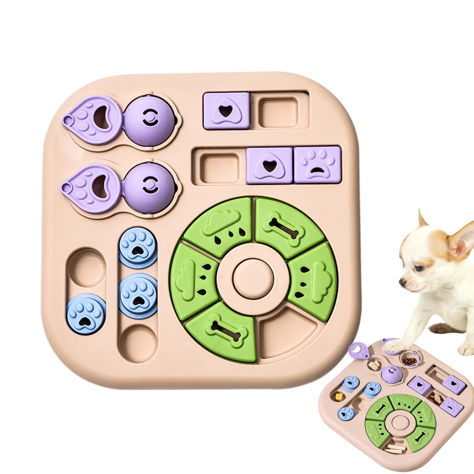 Jouet puzzle pour chien et gamelle anti-glouton interactive pour chiot et chat