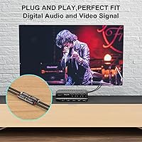 Vista 4 de J&D Cable de extensión de 2 RCA, cable RCA, cable de extensión de audio estéreo de 2 RCA macho a hembra chapado en oro con cubierta de cobre