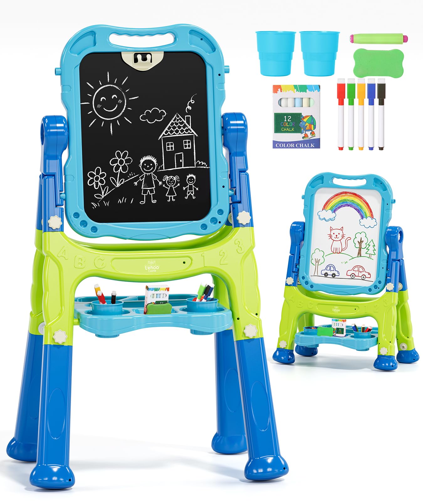 Amazon.com: Lehoo Castle Easel for Kids 3-5, Magnetic Chalkboard