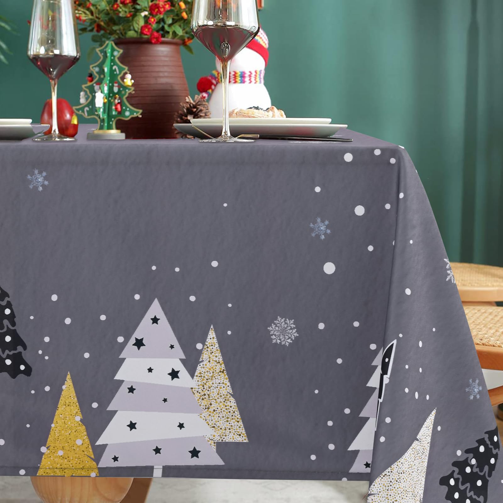 Tovaglia HULE Impermeabile Tema Natale Rettangolare 140X240cm