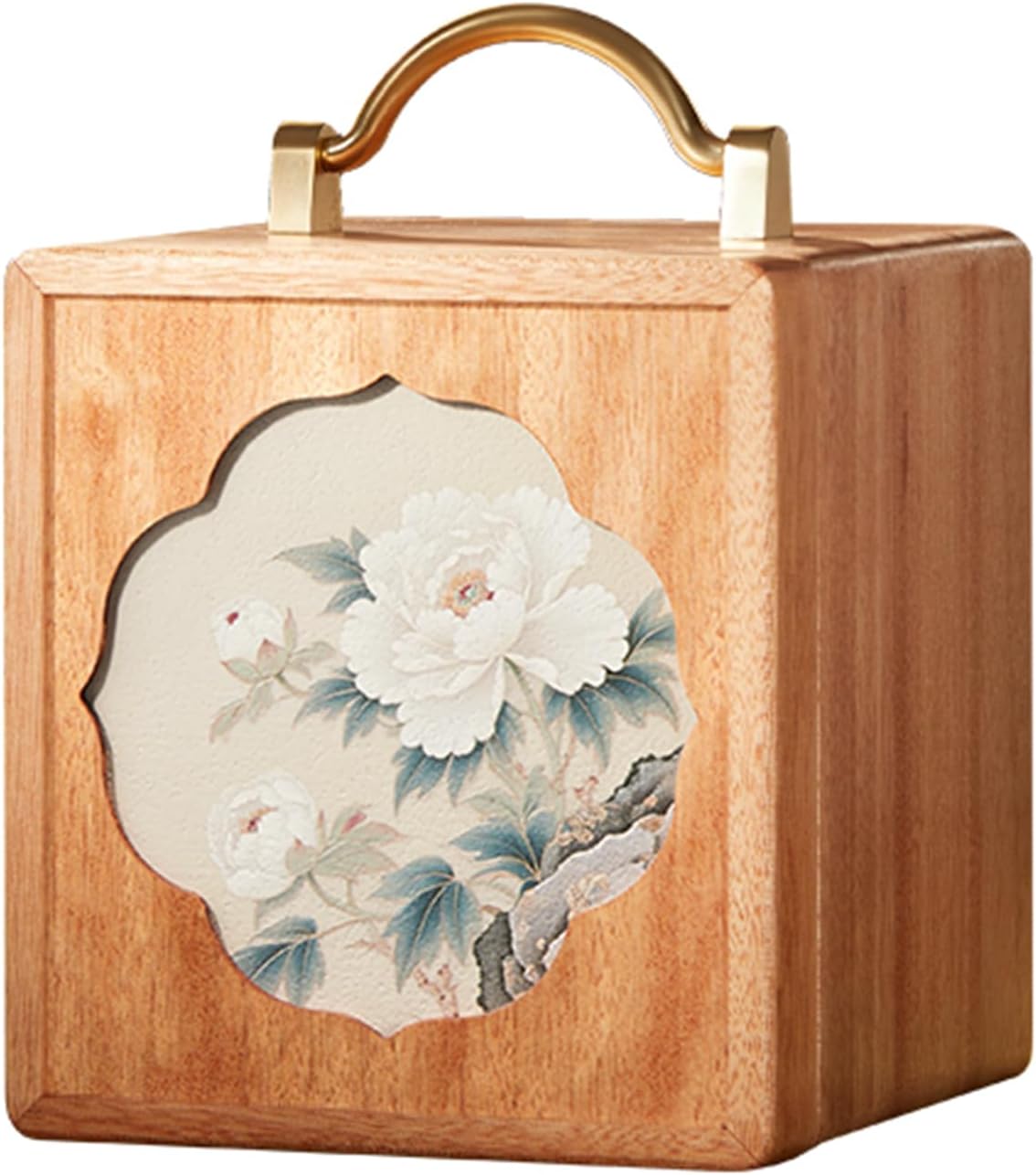 Wooden Jewelry Box for Women Walnut Wooden Jewelry Box with handle 4-Tier Jewelry Organizer for Rings, Necklaces