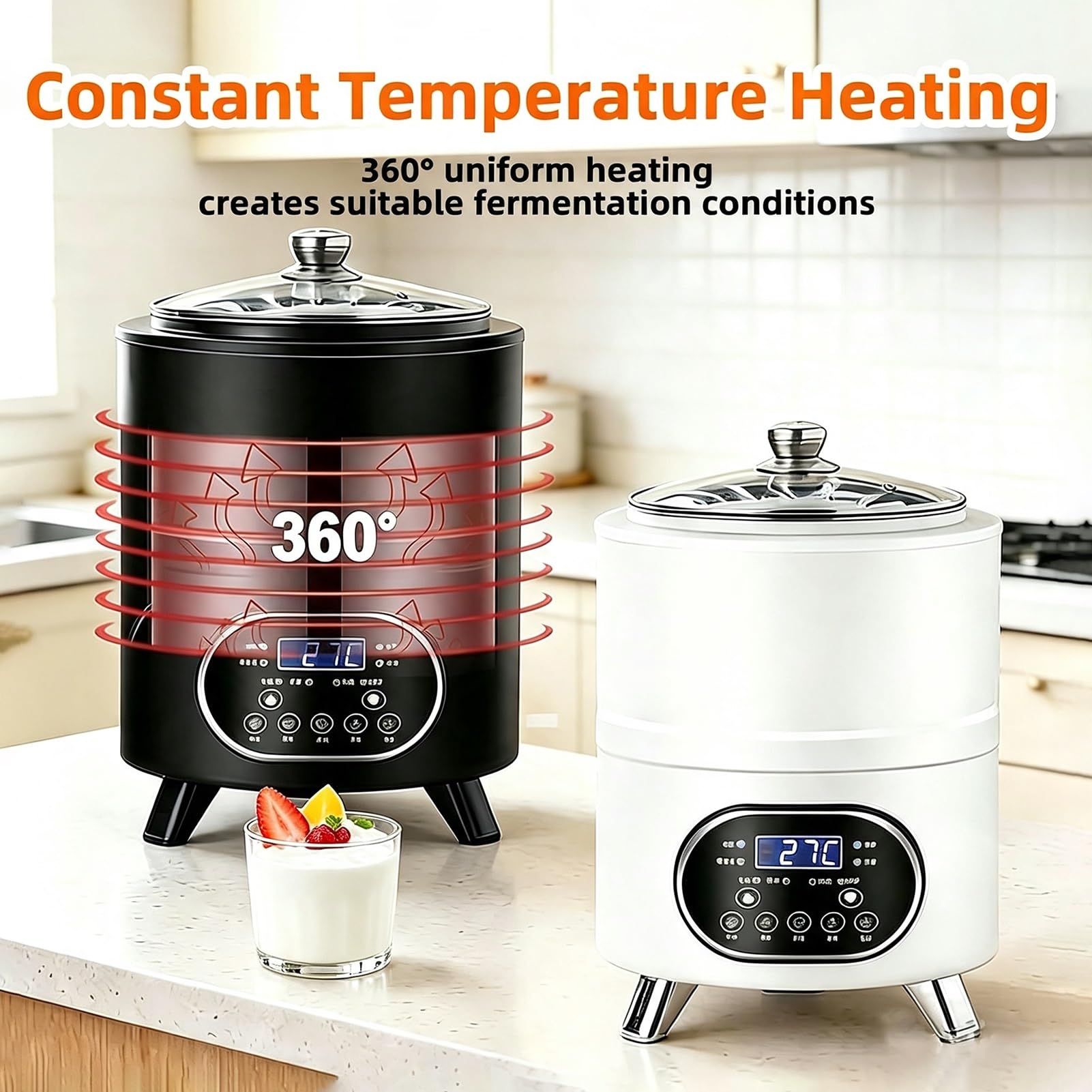 Yogurtera Comercial De 8/12 L,con Control De Tiempo Y Temperatura