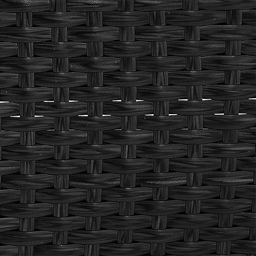 Miniatura 13 de Serta Colección de muebles de patio para exteriores de resina marrón, sofá de almacenamiento y mesa auxiliar, mimbre negro