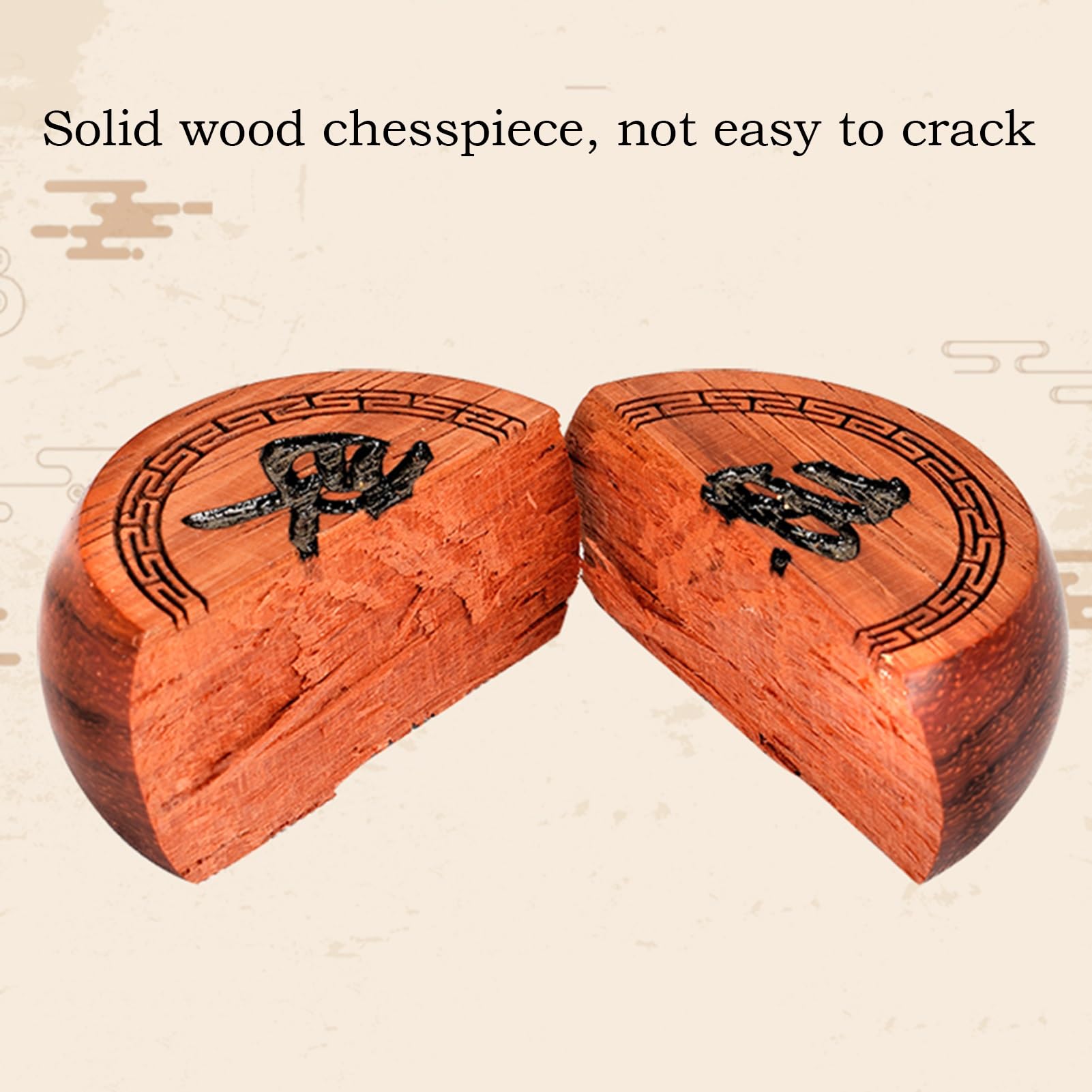 Scacchi Cinesi Xiangqi per 2 Giocatori, Gioco di strategia, Set da Gioco da Tavolo da Viaggio Portatile con Scacchiera in Pelle (Palissandro)