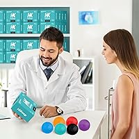 Vista 5 de Pelotas de ejercicio de mano, pelotas antiestrés, kit de entrenamiento de resistencia diferente para terapia, juego de 6