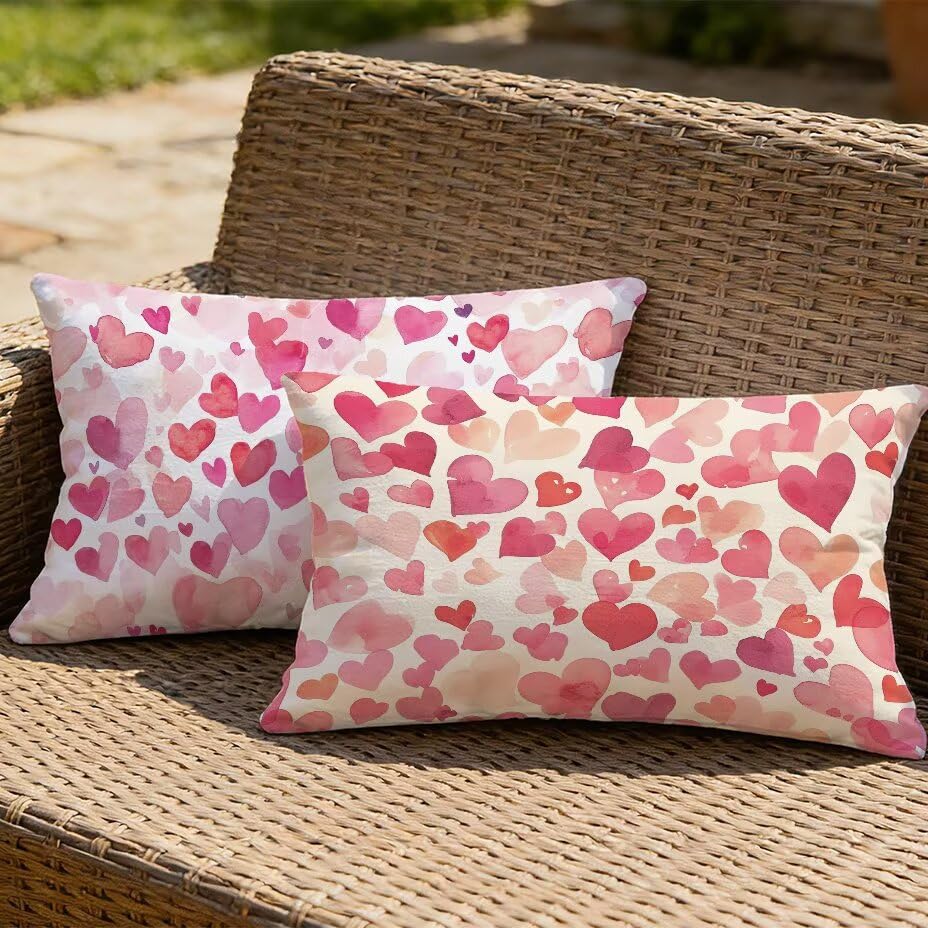 Housse de coussin extérieur 40x70 imperméable rectangulaire - 2