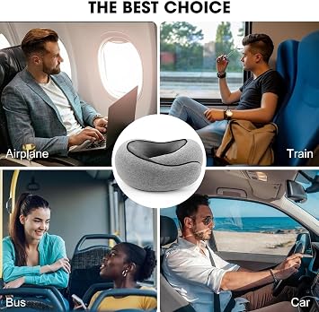 WEERSHUN Travel Pillow for Airplanes, 2026 New Memory Foam Neck Pillow with Chin Wrap for Traveling, Suitable for Airplanes, Offices and Cars