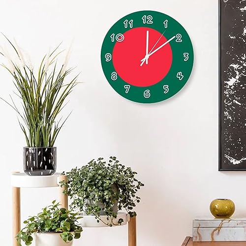 Miniatura 10 de Reloj de pared redondo de Bahamas con bandera de las Bahamas, silencioso, sin tictac, para cocina, hogar, escuela, oficina, decoración de pared, 10