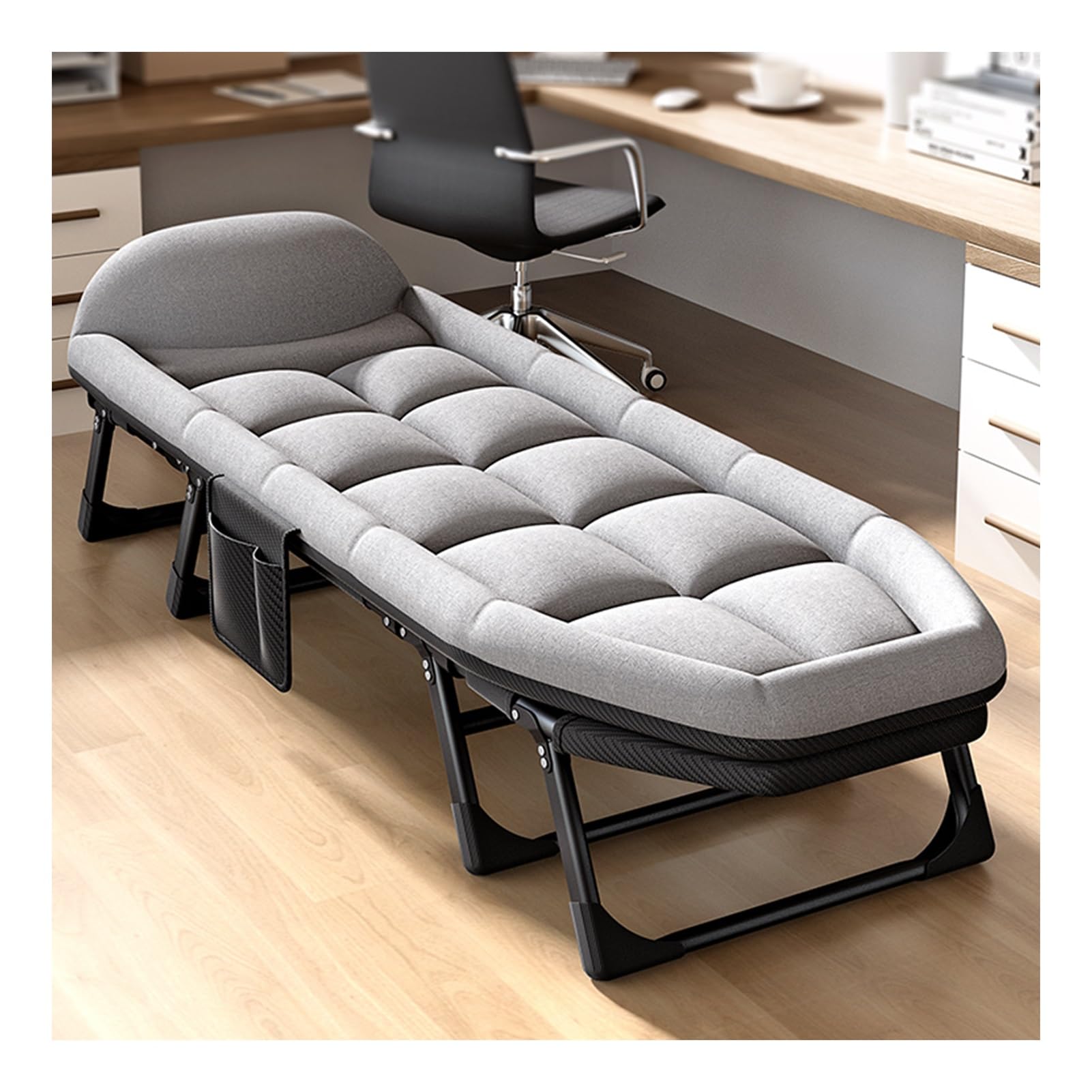 Lettino da campeggio pieghevole e portatile, resistente, con cuscino e cuscino per dormire, attività ricreative all'aperto e viaggi, design compatto e leggero