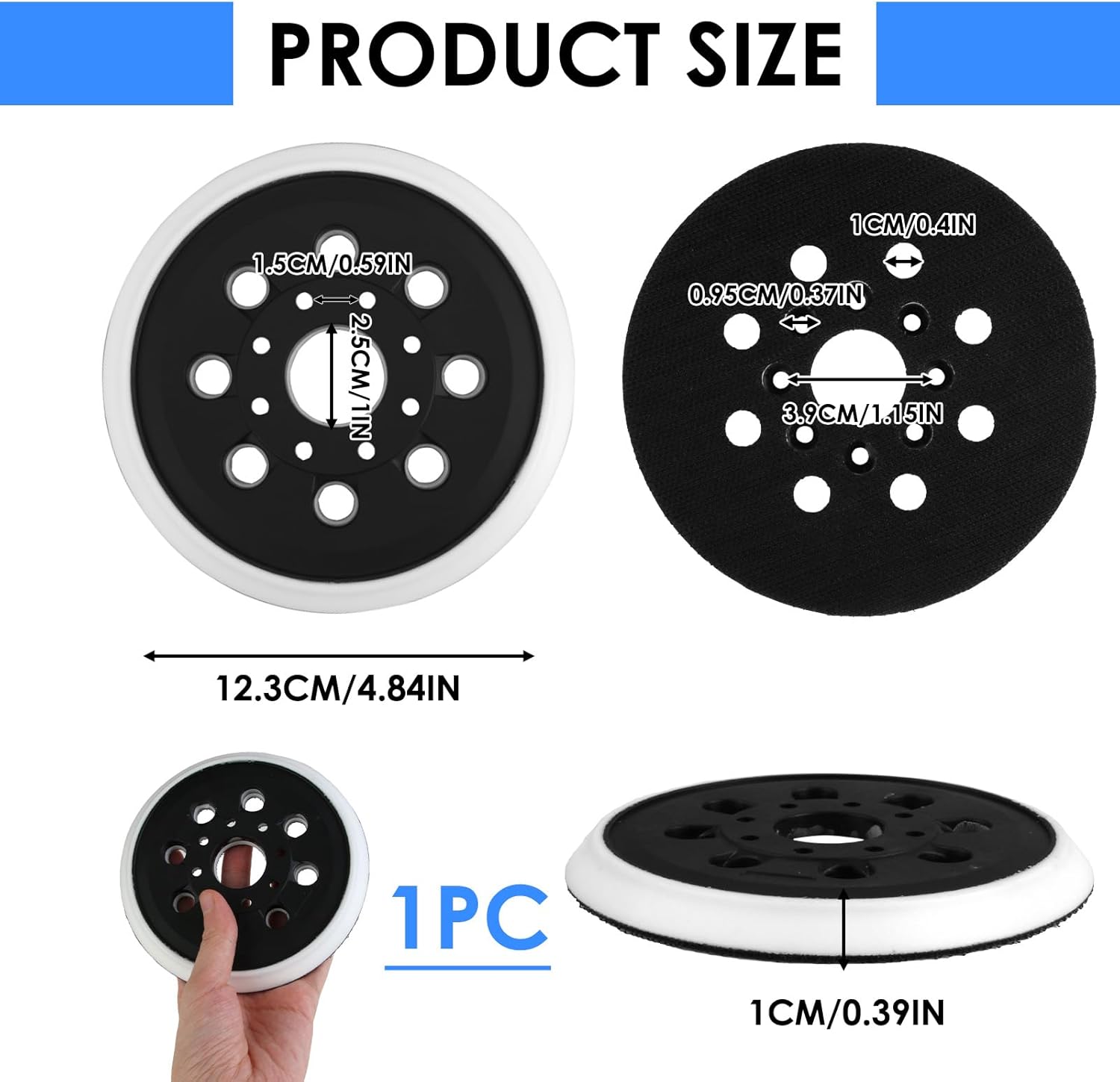 Sanding pad 125 mm for Bosch GEX 125-1 AE