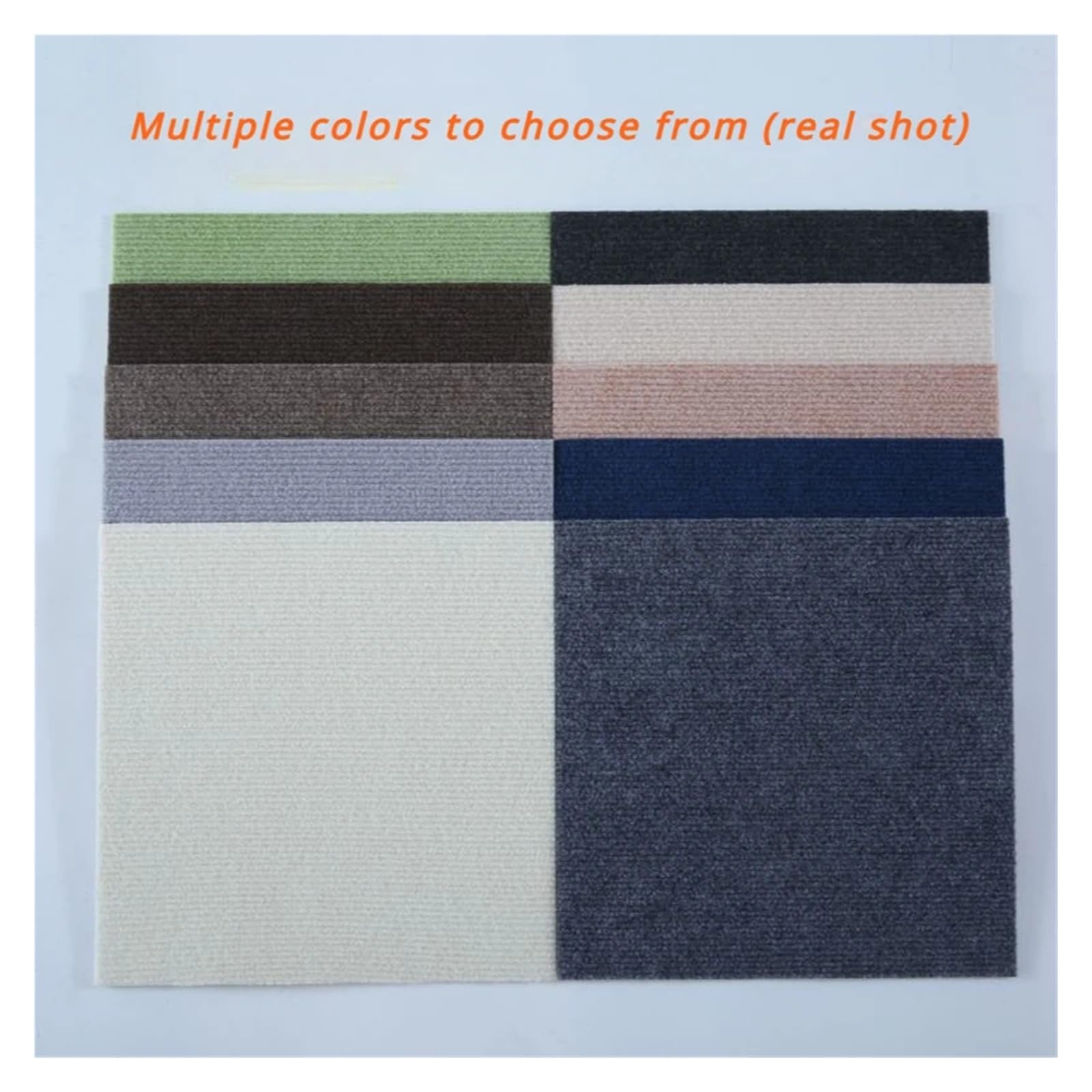 Dalles de Moquette Autocollantes, Carreaux de Moquette Auto-adhésifs Multicolores 30x30cm, 4 à 32 pièces, Tapis Sol Bureau insonorisé(White and Black,30x30cm 32pcs)