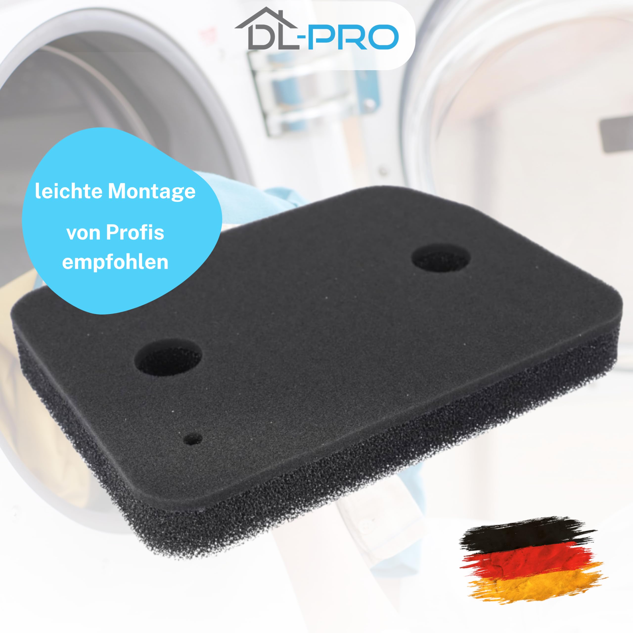 DL-pro Lot de 3 filtres pour sèche-linge Miele T1 9164761 I Fin et grossier I 2 couches 207 x 155 x 30 mm Filtre à socle sur échangeur de chaleur Sèche-linge Filtre éponge Filtre à peluches Filtre en