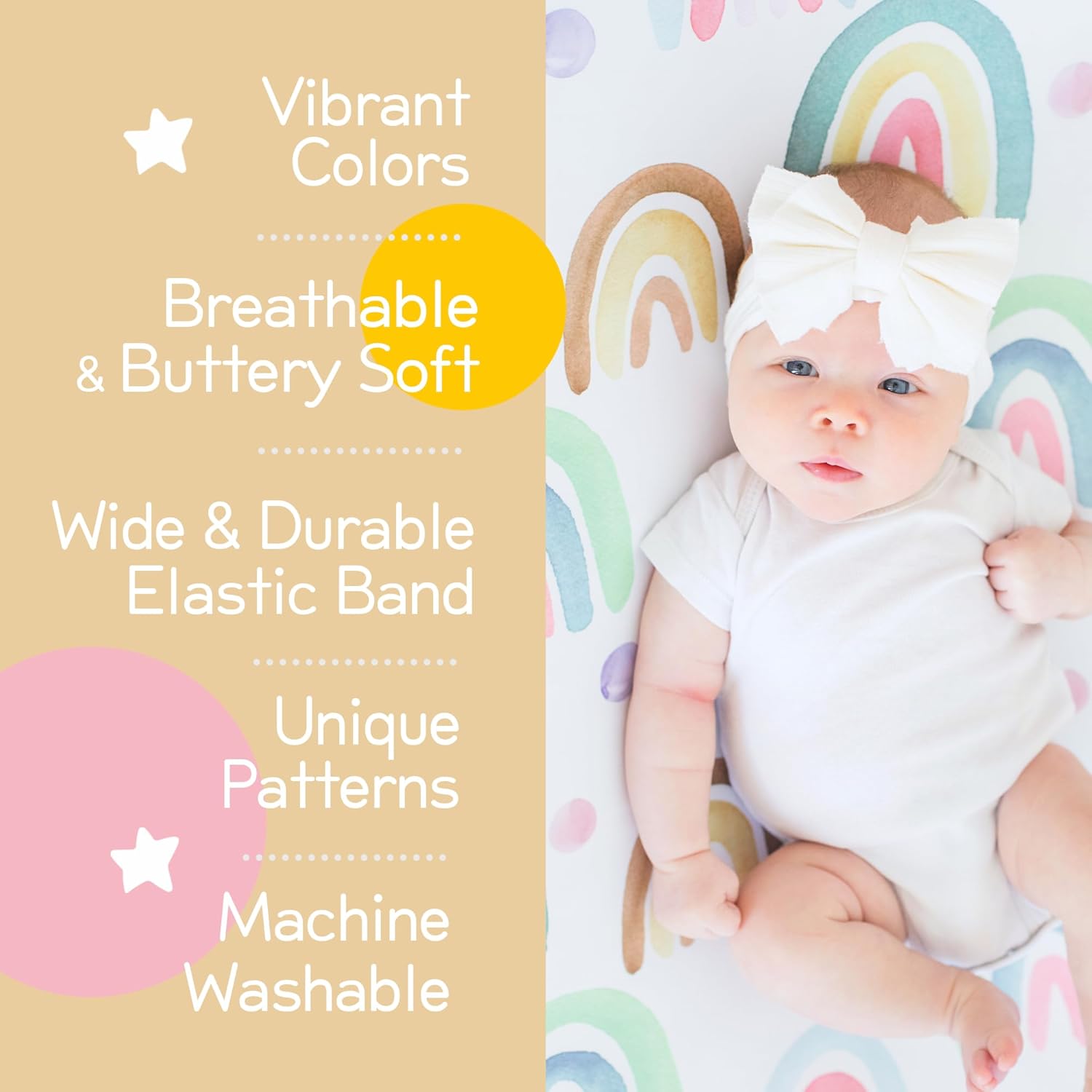 Honey Lemonade - Buttery Soft Rayon Baby Crib Sheets Girl and Boy - Infant Shower Gift - Standard Crib Sheets - Fitted & Breathable Crib Mattress Sheet - Toddler Sheet 52 x 28 x 7 inches