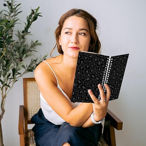 Miniatura 7 de Deokke Cuaderno de espiral, diario de tapa dura, cuaderno espiral con rayas anchas, A5 de 5.5 x 8.3 pulgadas, papel grueso de 80 GSM, 60 hojas y 120