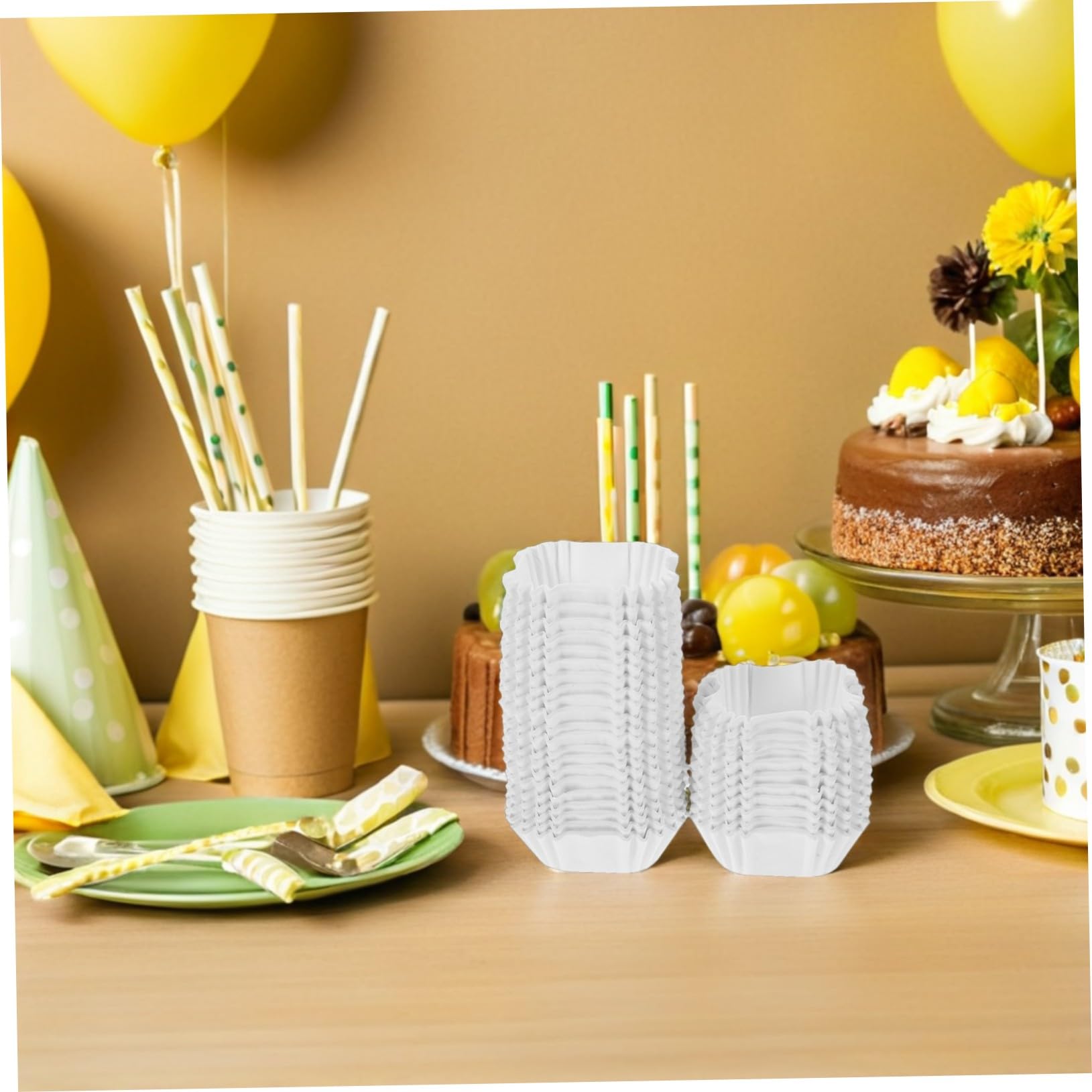 Gadpiparty 3000 Piezas Unidades Mini Moldes para Cupcakes Cuadrados Resistentes al Calor Papel Antiadherente para Hornear Tartas Pasteles y Mooncakes para Fiestas y Celebraciones