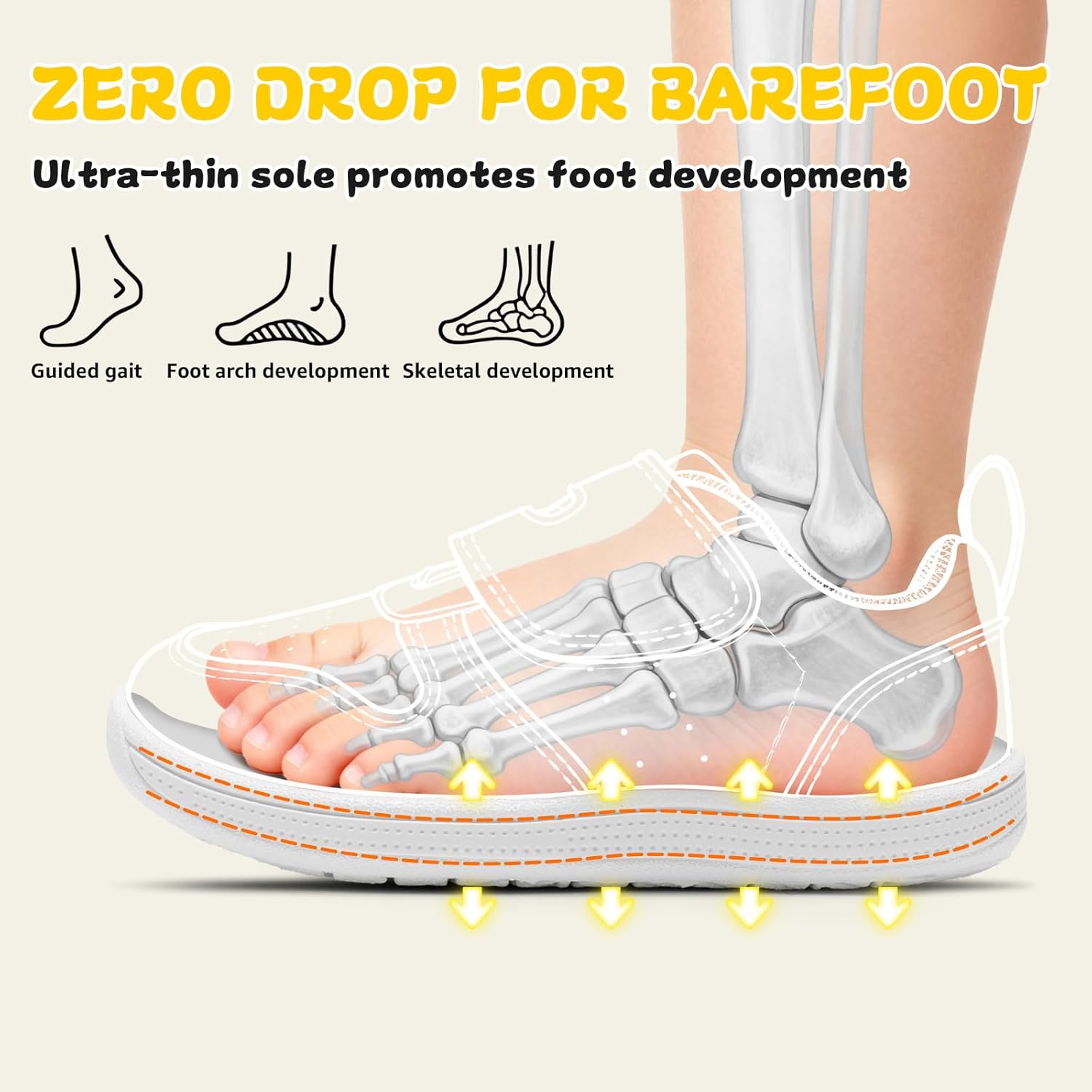 Wide Toe Box Barefoot Shoes Girls Boys Sneakers Leather Lightweight Non Slip Zero Drop Kids Tennis Shoe Cozy Outdoor Activities - Image 6