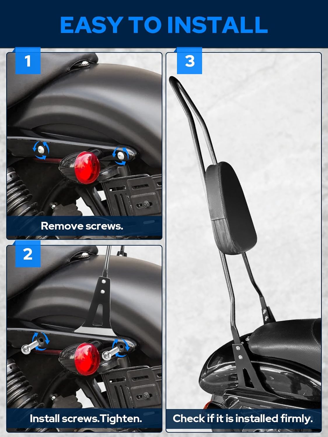 Benlari Backrest for Harley Dyna 2006-2017 - Image 8