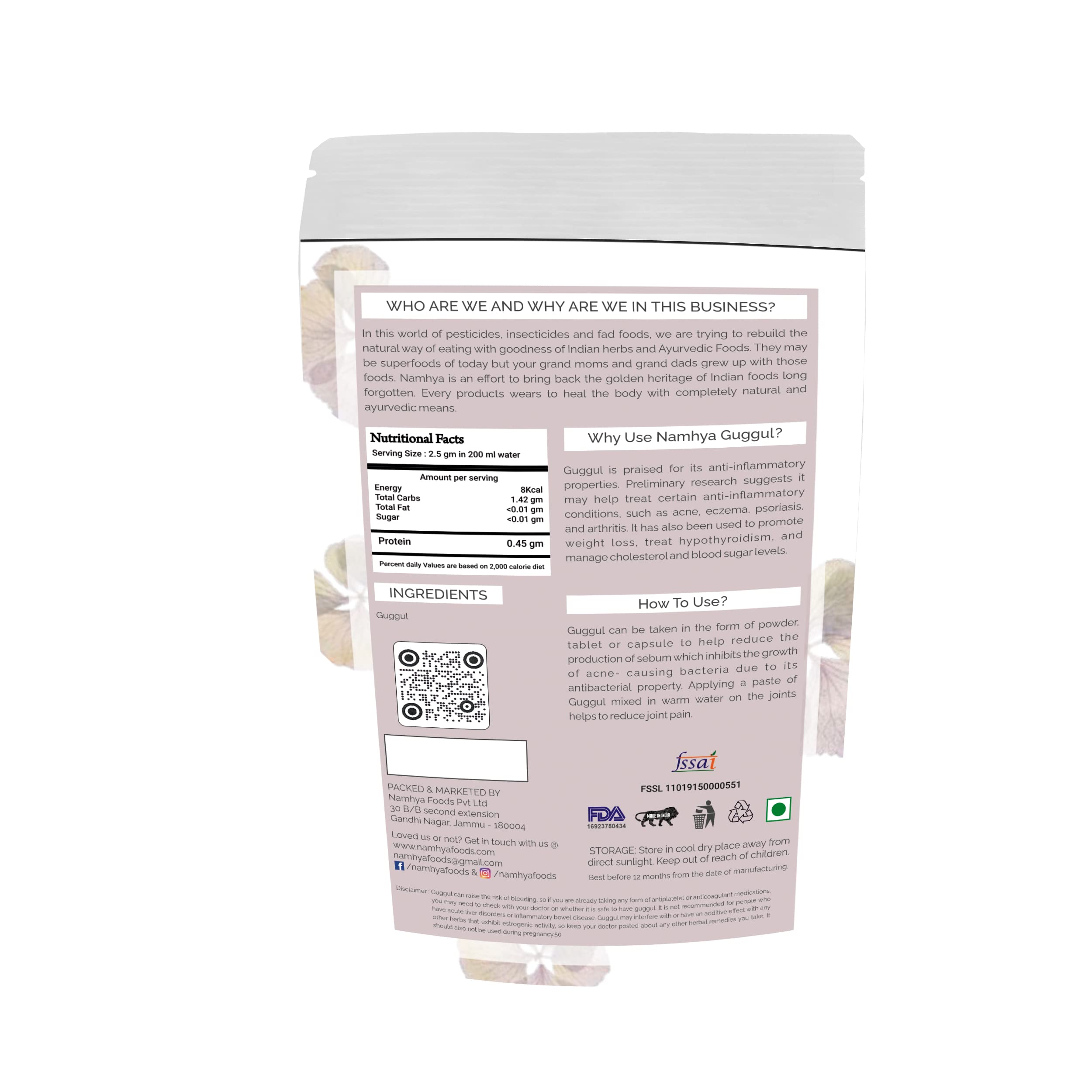 Namhya Guggul Powder | Joint Support & Healthy Metabolism | 100g