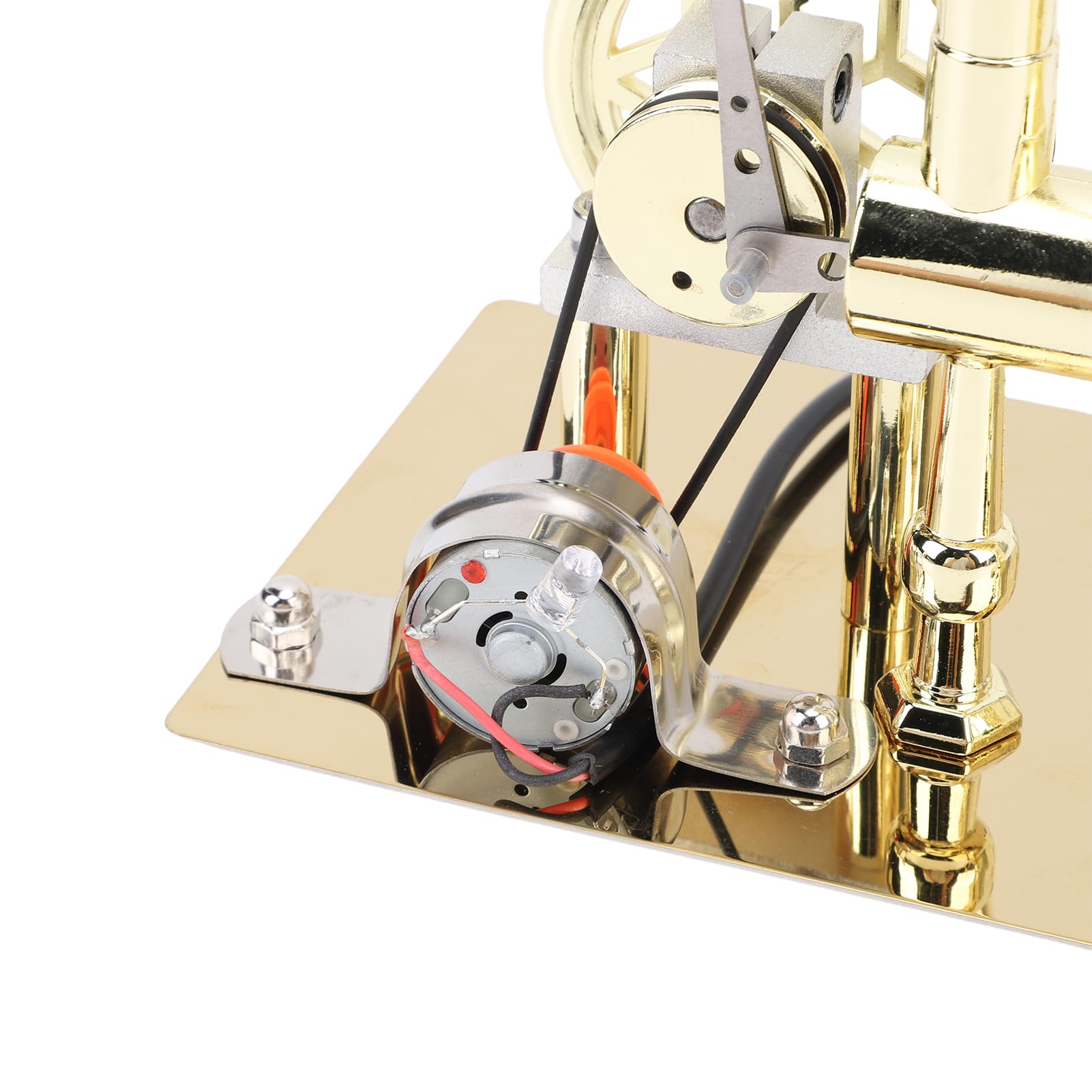 Topiky Stirlingmotor-Modell, Heißluft-Generatormotor mit LED-Licht, Externer Verbrennungsmotor, Lernspielzeug für Desktop-Wissenschaftsbegeisterte