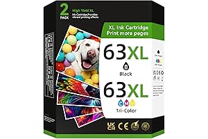 HP 63XL Combo Pack: Black and Color Ink Cartridges for Enhanced Printing