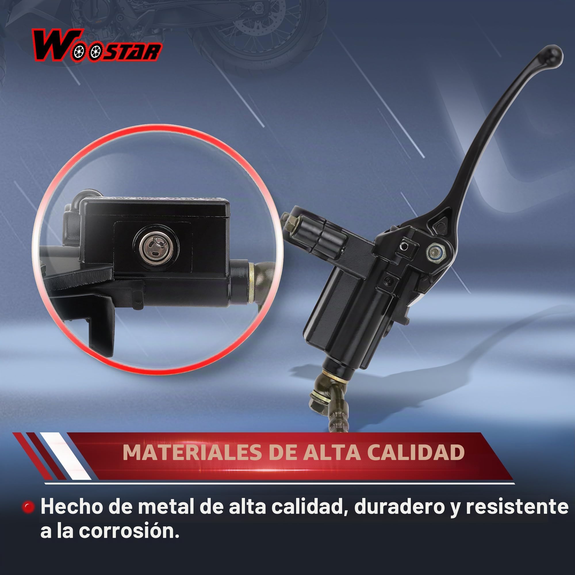 WOOSTAR Pinza Disco Freno Delantero Moto Palanca de Freno Reemplazo para 110cc 125cc Dirt Pit Bike ATV Quad Scooter