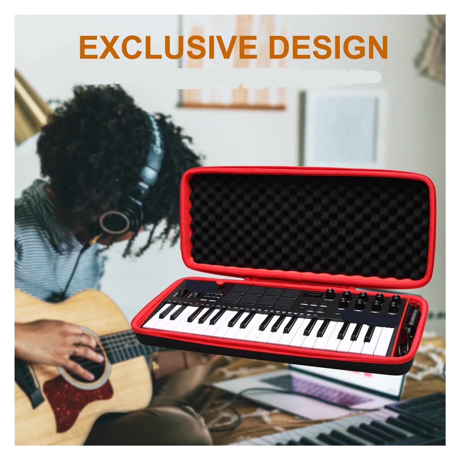 Borsa per Tastiera Custodia protettiva for tastiera controller MIDI rigida in EVA for USB Borsa for il trasporto