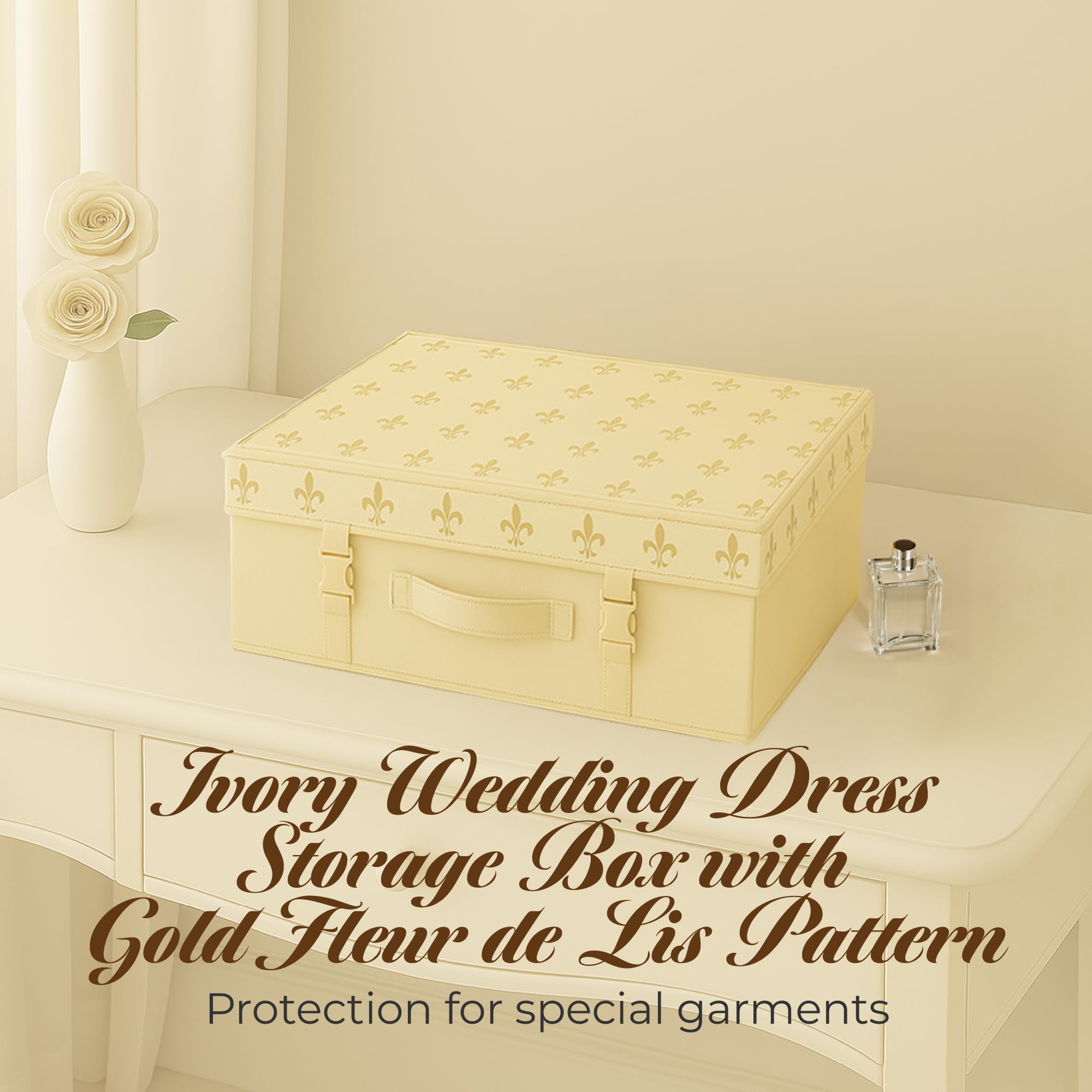 HANGERWORLD Wedding Dress Storage Box with Acid Free Tissue
