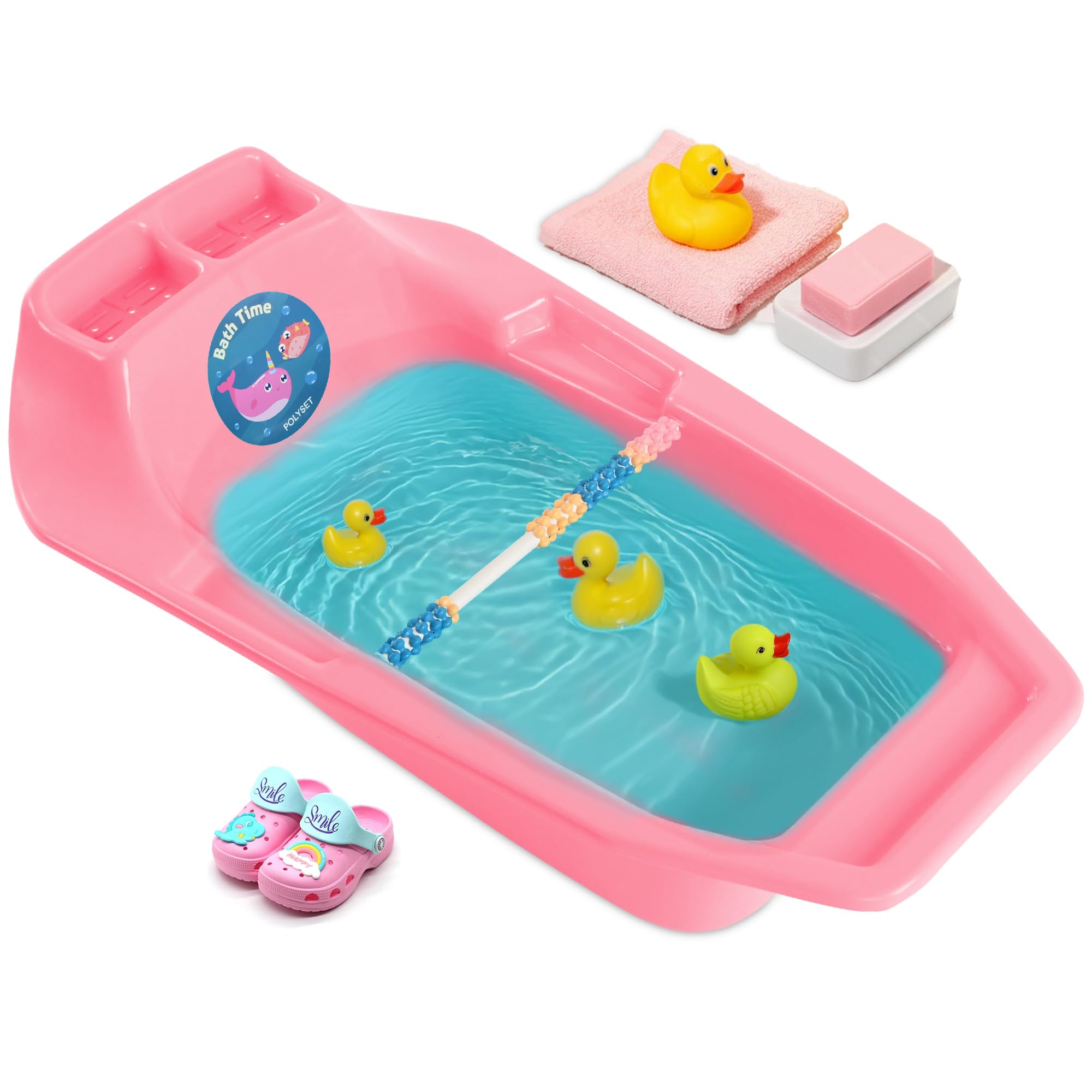 Kuber Industries 25 LTR Plastic Bath Tub for Kids 0-3 Years | Bath Tub for New Born Baby | Bathing Tub Girls & Boys with Soap Tray | Water Tub for Baby/Infants | Mini Swimming Pool for Kids | Pink-image-33