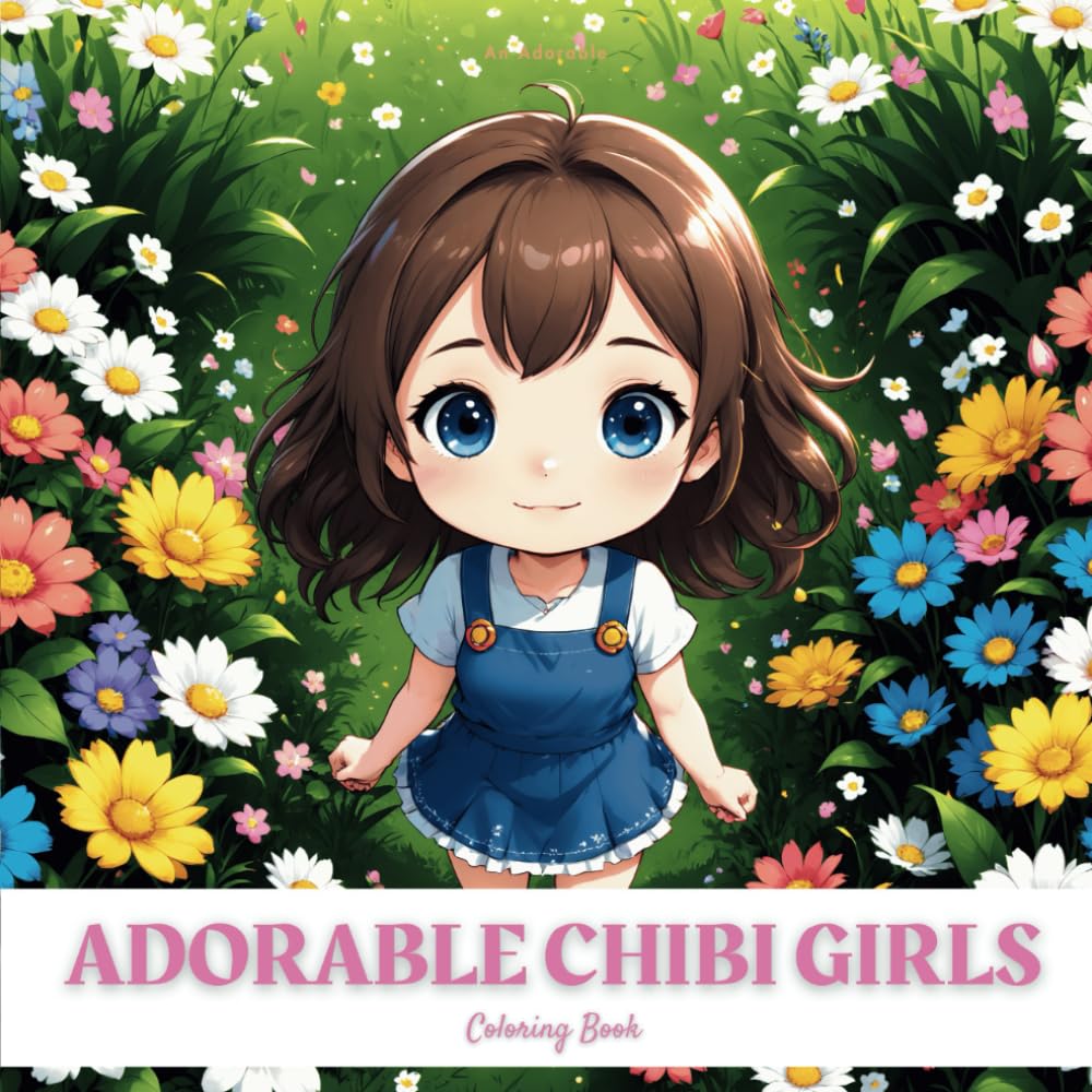 Adorable Chibi Girls Coloring Book: Kawaii Anime Girls Coloring Pages For Adults & Kids, With 47 Adorable Illustrations.