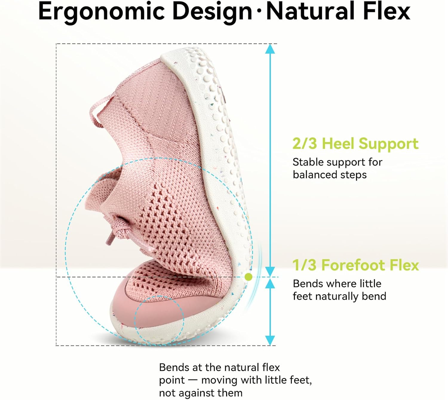 Toddler Barefoot Shoes - Wide Toe Box Zero Drop Flexible Lightweight Sneakers - Breathable Non-Slip Easy On/Off Skin-Friendly Minimalist for Indoor Outdoor Walking Running - Image 5