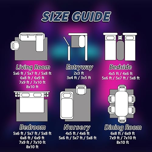 Miniatura 7 de Neon Rugs for Gaming Room - Doberman Rug, 3x4 Rug, Retro Cyberpunk Area Rug, Cool Dog Washable Non Slip Rugs, Futuristic Vaporwave Carpet - Home