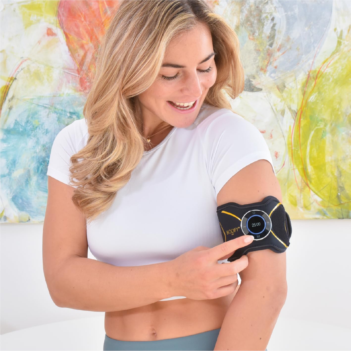 Bodify® 2in1 EMS Arm & Bein Trainer Max - Gezielte Stimulation der Arm & Bein Muskulatur! - Muskelaufbau - Stimulationsgerät Arm Bein Muskeln - Muskeltrainer für Männer und Frauen Das ORIGINAL