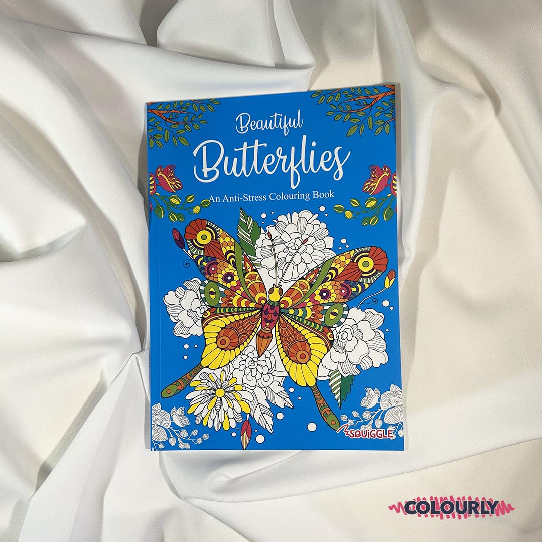 Beautiful Butterflies & Birds Anti-Stress Colouring Books