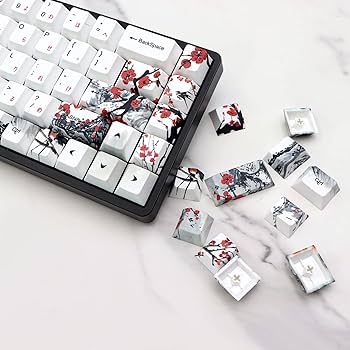 Amazon.com: JSJT Plum Blossom Keycaps 135 Keys Japanese